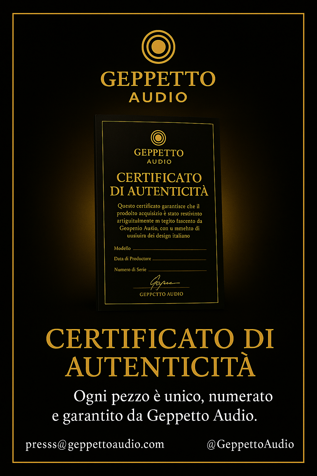 Geppetto Audio NR 1 Prima edizione 1/50